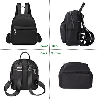 Etercycle Mini Backpack Purse for women, Small Backpack Purse, Shoulder Bag for Travel (Black) - color: Black