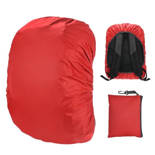 M METERXITY Waterproof Backpack Rain Cover, Waterproof Backpack Cover, Bag Rain Cover with A Carry Pouch for Hiking/Biking/Camping/Outdoor Traveling - color: Red, size: Small(15L-25L)