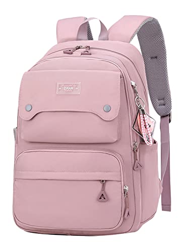JiaYou Teen Girls Casual Backpack High Middle School Daypack Women Daily Travel Laptop Bag (1# Purple, 26 Liters) - color: 1# Purple
