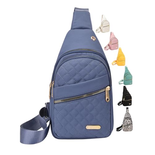 Crossbody Small Sling Backpack Sling Bag for Women Men, Chest Bag Daypack Crossbody for Travel Sport Running Hiking (Blue) - color: Blue