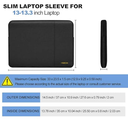 Hseok Laptop Case 13.3-14 Inch Sleeve, Water-Resistant Computer Bag Compatible with MacBook Neo/Pro 14" M5/M4/M3/M2/M1 and All 13.3" Mac Air/Pro, XPS 14 and Most Popular 13.3"-14" Notebook，B01K01 - color: B01K01, size: 13.3"
