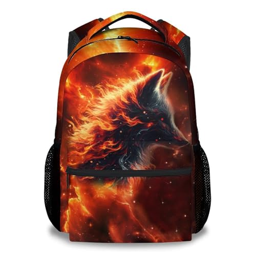 School Backpack for Kids, 17 Inch Wolf Backpacks for Boys, Large Capacity School Bag for Elementary Kindergarten - color: Color2-1