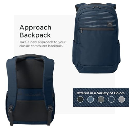 TravisMathew Approach Backpack with Laptop Sleeve, Water-Resistant Everyday Bag for Work, Travel & Hiking, River Blue Navy - color: River Blue Navy