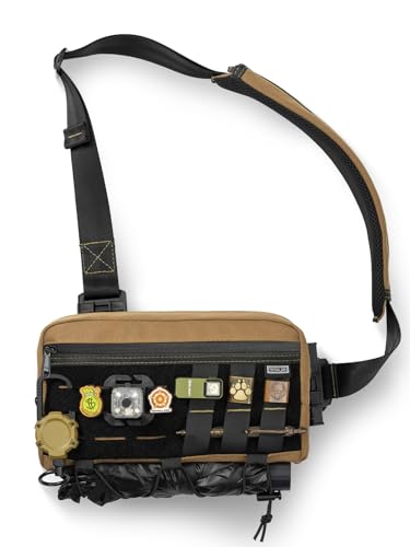 TACTICAL_GEEK L3C EDC Sling Bag, Crossbody Shoulder Bag, Multipurpose Daypack, Chest Backpack Casual Sling Bag for Men & Women (Coyote Tan) - color: L3c-coyote Tan
