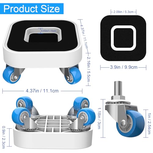 Kiss Core New Upgrade Furniture Sliders, Furniture Movers with Wheels, Furniture Dolly with 360° Rotatable Wheels, Appliance Roller for Moving Heavy Sofa Load Capacity Up to 750lb - size: 1in wheels without pry bar
