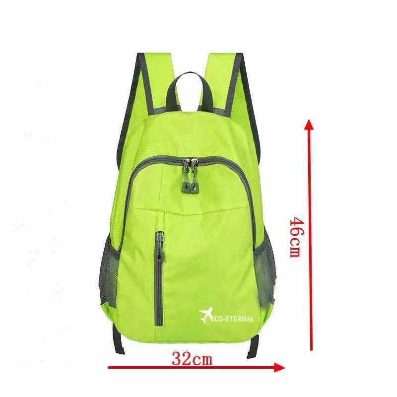 Geboldil Men's and women's leisure waterproof travel backpack green - color: Green