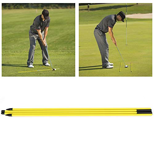 RiToEasysports Swing Trainer Epoxy Fiberglass Direction Indicator Stick 48.23in Foldable Practice Stick for Putting Swing Alignment Training for Beginners and Coaches