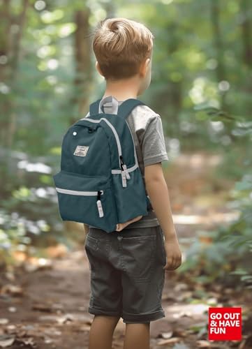 atgark Toddler Backpack for Boys 2-5: Preschool Kindergarten Backpack - 13" Daycare Backpack Fit A4 Folder - color: Peacock, style: Ages 2-5 (13" H Fit A4 Folder)
