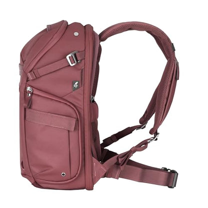 VANGUARD VEO Metro B20L Camera & Everyday Backpack (Magenta) – Fits 70–200mm Attached, 14" Laptop Storage, Convertible Daypack Design, Carry-On Ready - color: Magenta, size: 20L