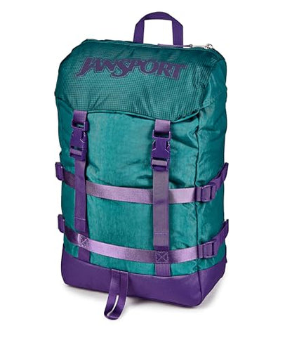 JanSport Skip Pack Backpack – 28L Capacity, Fits 13.5in Laptop, Large Main Compartment, Side Water Bottle Pocket – Ideal for Work & Travel, Emerald Pool - color: Emerald Pool