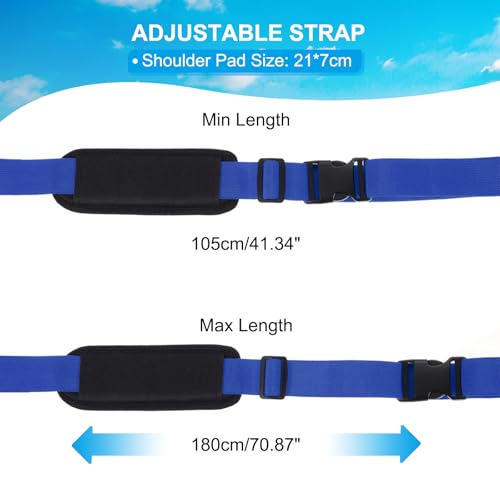 PATIKIL Carrying Beach Chair Straps, Adjustable Shoulder Straps for Folding Chair Backpack, Dark Blue - color: Dark Blue