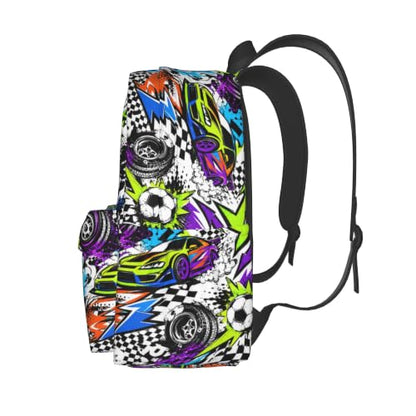 Abstract Cool Graffiti Novelty Pattern Backpack School Bag Lightweight Bookbag Casual Daypack for Girls Boys Kids Women Men Travel Laptop 16 Inch - color: Graffiti