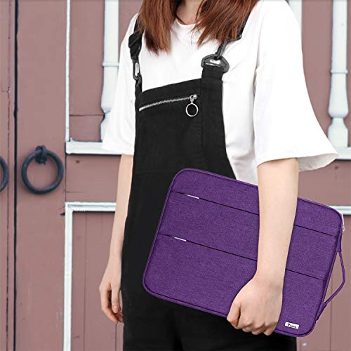 Voova Laptop Sleeve Carrying Case 13 13.6 Inch Compatible with MacBook Air 13 M1/M2/M3/M4, MacBook Pro 13/14, IPad Pro 13, Waterproof Slim Computer Cover Bag, Purple - color: Purple, size: 12.6-13.6 Inch