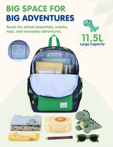 VASCHY Kids backpacks, Cute Lightweight Water Resistant Preschool Backpack for Boys and Girls Chest Strap | Cute - color: Dinosaur, size: Small (4-6 Yrs) - 15'' H