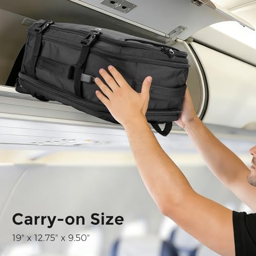 Swissdigital Design Travel Laptop Backpack 43L with USB Charging Port,TSA Friendly Flight Approved Carry-on Luggage Hand,Business Rucksack,Large Weekender Bag Fits 17 Inch Laptop Black | SD1748-01 - color: Black