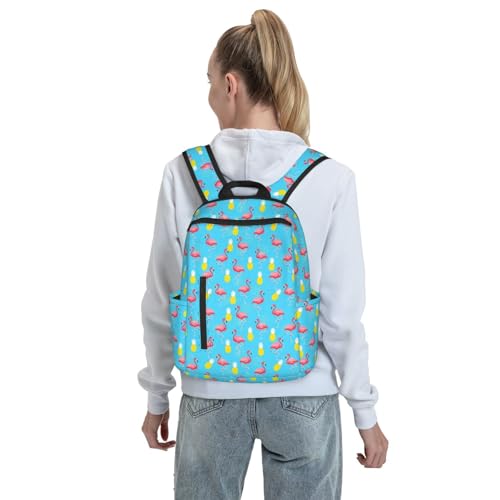 Travel Daypack Flamingo Pineapple Mint Green, Quick-Access Pocket, Side Bottle Holder, for Active Adults - color: Picture (1190)
