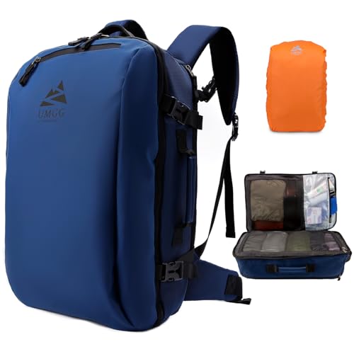 Large Travel Backpack for Men 40L, TSA Flight Approved Carry On Backpack with Rain Cover, Water-resistant 17inch Travel Laptop Backpack Extra Large Luggage Suitcase Daypack Weekender Bag, Blue - color: Blue, size: Non-vacuum