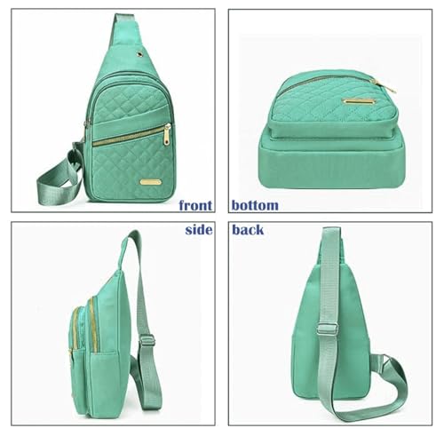 Crossbody Small Sling Backpack Sling Bag for Women Men, Chest Bag Daypack Crossbody for Travel Sport Running Hiking (Green) - color: Green