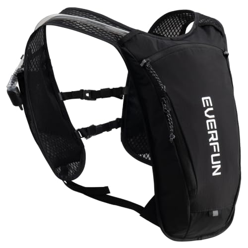 Everfun Hydration Backpack Running Vest 1.5L Water Bladder, Cycling Hiking - color: Black