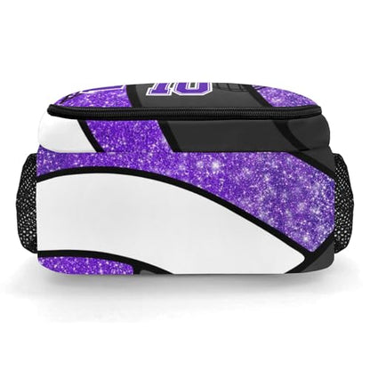 Volleyball Purple Print School Backpack Laptop Bag for Woman Man Gift - color: Muilti 1