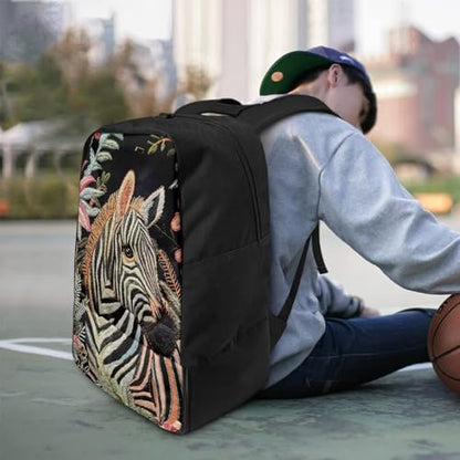 Basketball Backpack With Separate Ball Compartment And Shoes Fit Basketball Volleyball Football - color: Zebra