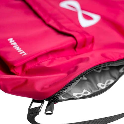Nfinity Drawstring Backpack Large Capacity Multi-Compartment Cinch Bag - color: Pink