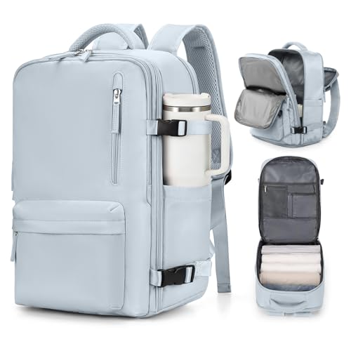 VGCUB Carry on Travel Backpack for Women Men Large Laptop Gym Work Frontier Airlines Personal Item Bag Business Airport Lightweight Backpack Flight Approved Mochilas de Viaje,Blue - color: Blue, size: Large