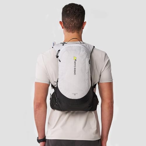 N NEVO RHINO 17L Hydration Backpack with 500ml/17oz Soft Flask for Men & Women, Lightweight Hiking Backpack, Water Backpack for Hiking, Camping, Traveling - color: White