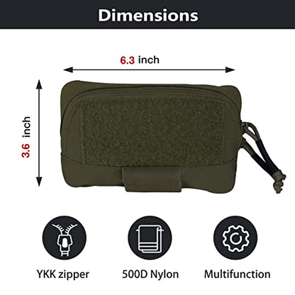 PETAC GEAR Tactical Molle Admin Pouch, Small Organizer Pocket for Tactical Vest/EDC Gun Belt/molle Platform. - color: RG