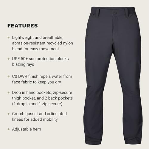 MARMOT Men's Trailway Pant - color: Dark Steel, size: 36 Short
