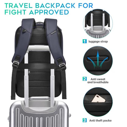 FUTURE AESTHEICS Business Laptop Smart backpack Can Hold 15.6 Inch Laptop Commute Backpack Carry on bag for men and women - color: Blue