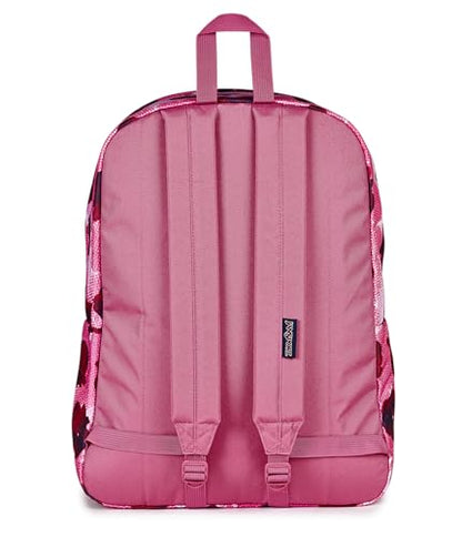 JanSport SuperBreak One Backpack - Durable, Lightweight Bag with 1 Main Compartment, Front Utility Pocket with Built-in Organizer, Premium Backpack, Pop Art Pansies - color: Pop Art Pansies Digital Fuchsia/Multi