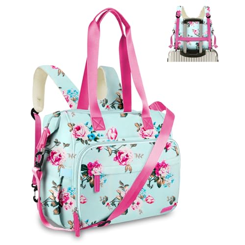 Diaper Bag Backpack Mommy Bag Large Capacity Diaper Backpack Travel Essential Baby Diaper Bag for Mom and Dad, Blue Floral - color: Blue-floral