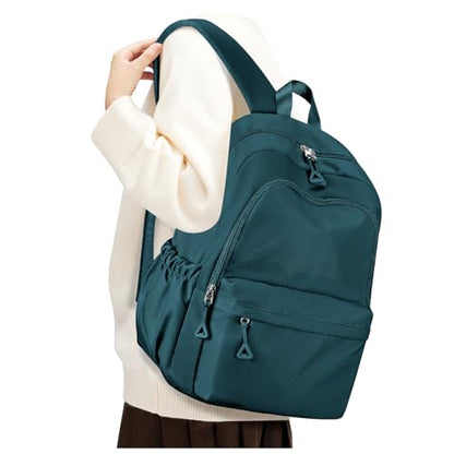 BJLFS Blue Backpack for School Women Girls, Waterproof Bookbag Cute High School Backpack for Men Teen Boys, Lightweight Travel College Backpacks Mochilas Escolares para Casual Daypack Rucksack - color: A0-peacock Blue