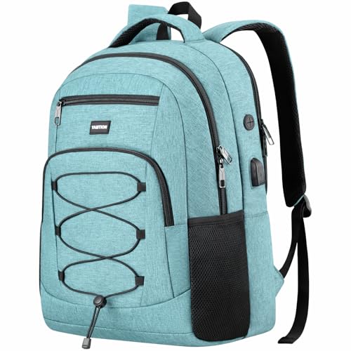 YAMTION School Backpack for Women and Teen Girls,College Bookbag Laptop Backpack Schoolbag with USB Port for High School College Students - color: Green, size: 15.6 inch