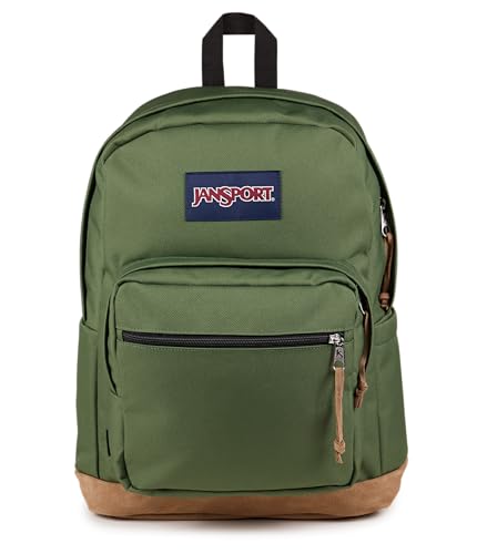 JanSport Right Pack Backpack - Durable Daypack with Padded 15" Laptop Sleeve, Spacious Main Compartment & Integrated Water Bottle Pocket, Cargo Green - color: Cargo Green