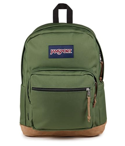 JanSport Right Pack Backpack - Durable Daypack with Padded 15" Laptop Sleeve, Spacious Main Compartment & Integrated Water Bottle Pocket, Cargo Green - color: Cargo Green