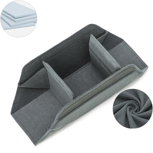 Camera Bag Insert, Soft Lined Foldable Protective Cube with 3 Adjustable Compartments, Flexible Partition Design for Mirrorless Lens Photography Gear Storage