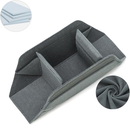 Camera Bag Insert, Soft Lined Foldable Protective Cube with 3 Adjustable Compartments, Flexible Partition Design for Mirrorless Lens Photography Gear Storage