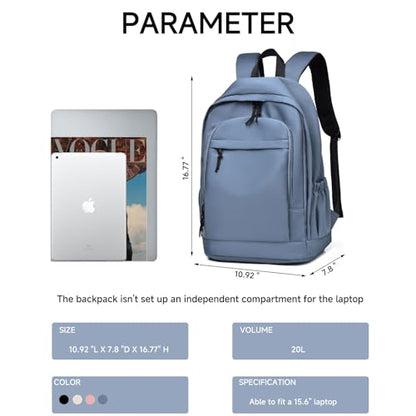 GAEKEAO Classical Basic Travel Backpack for Women Men,Casual Lightweight Bookbag Cute Daypack for College Work Everyday Blue - color: B03 Light Blue