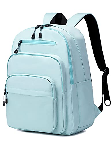 Lanola Basic Multi-Pocket Multipurpose Backpack Classical Water Resistant Student Bookbag For School Business Travel or Casual Daypack Backpacks For Men Women - Blue - color: Blue