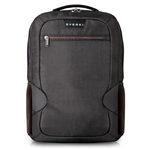 EVERKI Studio 14L Slim Laptop Backpack – Lightweight Business Travel Backpack for Men & Women with Padded Laptop Compartment, Corner Protection, Professional Backpack, Fits Laptops up to 15" – Black - size: 14 Liters