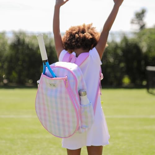 Ame & Lulu Little Love Tennis Backpack - color: Rainbow Gingham