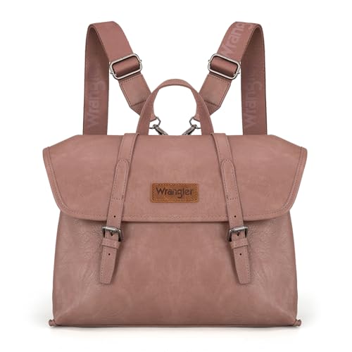 Wrangler Laptop Bag for Women Messenger Bag Briefcase Computer Backpack Convertible Satchel Bag - color: Deep Pink, size: 13 inch