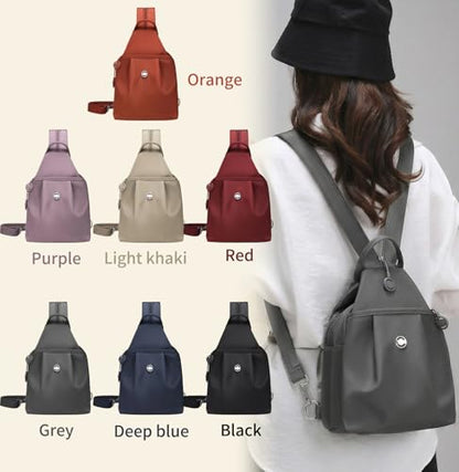 3 in 1 Anti Theft Travel Tote Bag, Waterproof Convertible Capacity Backpack, Lightweight Sling Crossbody Bag for Women's Outdoor (Grey) - color: Grey