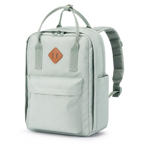 Travel Backpack for Women & Men, Laptop Backpack Fits 15.6 Inch Laptop, Water-Resistant Durable Computer Bag for Work, College & Daily Commute (Light Green) - color: Light Green