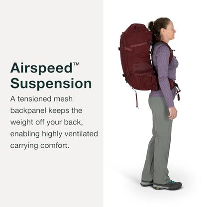 Osprey Fairview Trek 50L Women's Travel Backpack, Night Jungle Blue - style: 50l