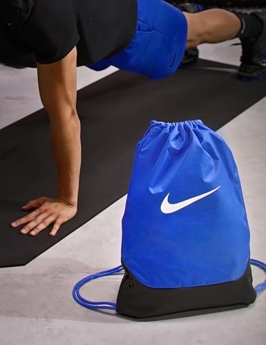 Nike Unisex Adult Gameday Brasilia X Drawstring Bag Backpack (18L) | Mens and Womens - color: Game Royal/Black/White, size: One Size