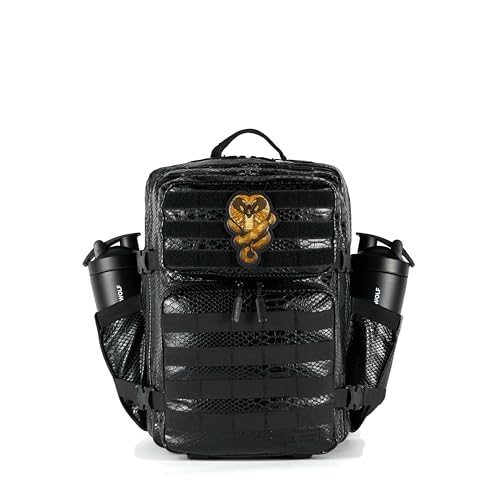 WOLFpak 35L Athletic Gym Backpack (King Cobra) - Durable 1000D Waterproof Oxford Material with MOLLE Webbing, Laptop Pocket & Dual Cup Holders, Durable Fitness/Travel/Military Daypack - color: King Cobra