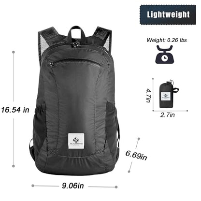 Small Backpack 18L Lightweight Packable Backpack for Travel, Airplane Travel Hiking Daypack (Green) - color: Green